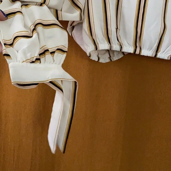 Cropped longsleeve striped top - Picture 3 of 4